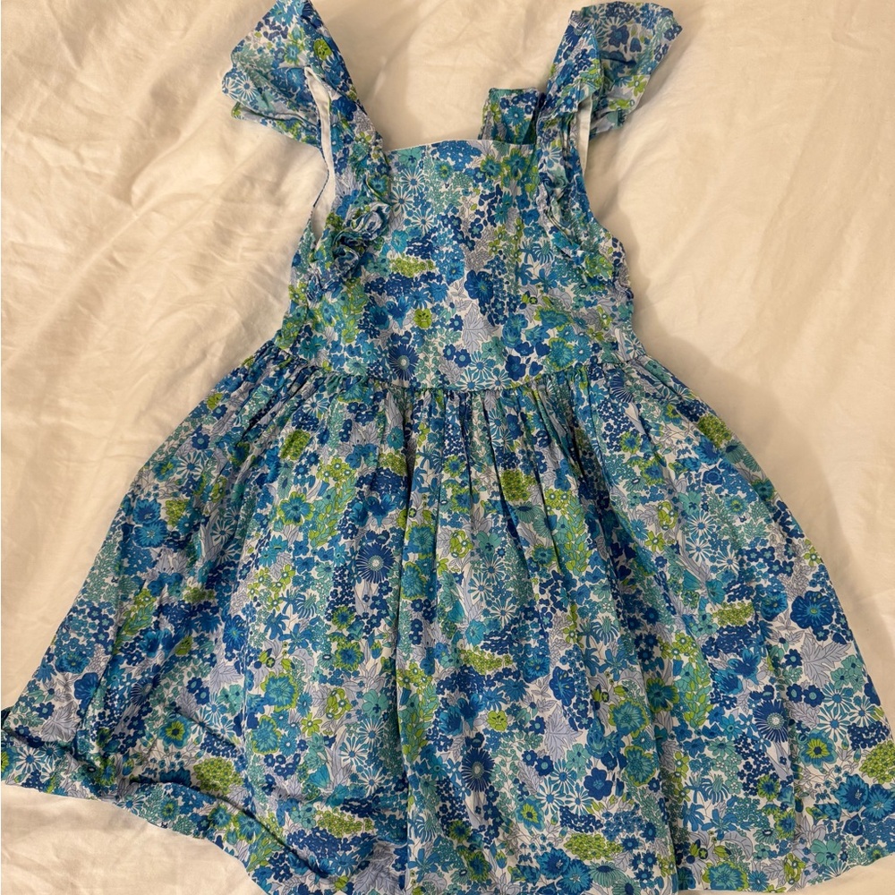 Jacadi Casual Dress in Elegant Blue Floral